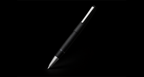 Lamy 2000-01 Fountain Pen Medium Black With Matte Stainless Steel Trim.png