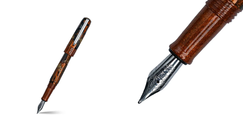 For The Bold & Magnetic Retiree: BENU Talisman Tiger’s Eye Fountain Pen