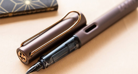 Lamy LX 090 Fountain Pen Medium Marron With Marron Clip3.jpg