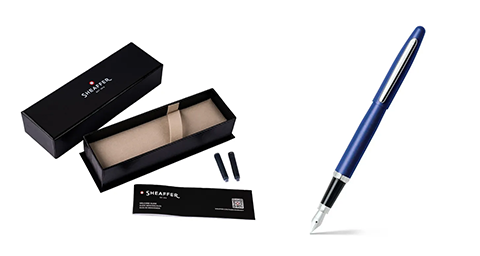 Sheaffer 9401 VFM Fountain Pen (Medium) Neon Blue with Chrome Trim