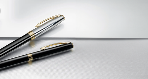 Sheaffer SAGARIS 9475 Gloss Black Barrel and Chrome Cap Ballpoint Pen 