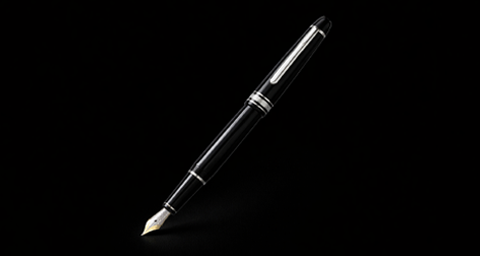 Montblanc 145 Meisterstuck Platinum Line Black Medium Fountain Pen.png