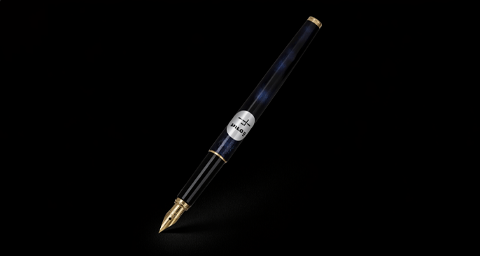 Pilot 2102 Cavalier Black & Blue Fountain Pen - Fine.png